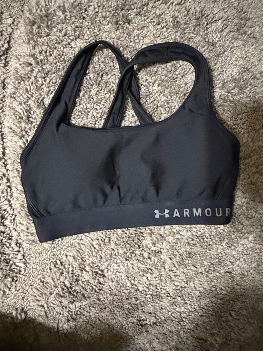 Under Armour Black Women’s Sports Bra - Racerback Logo Band